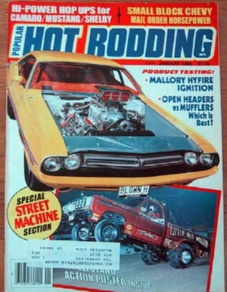 POPULAR HOT RODDING 1984 JAN - FIERO, LITTLE RED WAGON, JETS*